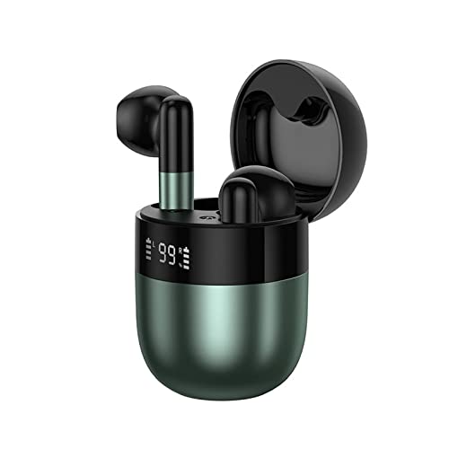 Xmenha True Wireless Earbuds Bluetooth Ear Buds for iPhone Android TWS Earbuds in Ear Headphones with Microphone Deep Bass Earphones for Sport with Long Battery Life Portable Small Mini Charging Case