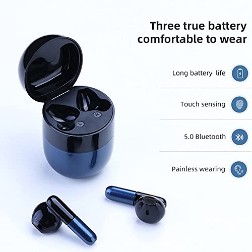 Xmenha True Wireless Earbuds Bluetooth Ear Buds for iPhone Android TWS Earbuds in Ear Headphones with Microphone Deep Bass Earphones for Sport with Long Battery Life Portable Small Mini Charging Case