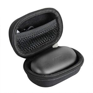 hermitshell travel case for sony wf-xb700 extra bass true wireless earbuds headset (black)