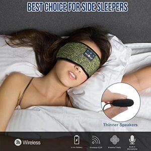 MUSICOZY Sleep Headphones Bluetooth Headband, Wireless Music Sleeping Headphones Sleep Mask Earbuds IPX6 Waterproof with Mic for Side Sleepers Workout Running Insomnia Travel Yoga, Pack of 2