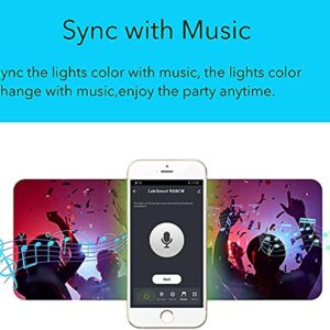 Smart Light Strip Uner Cabinet Lighting RGB Muti-Color Strips Light for Child Bed Room,Gaming,Movie Night,Sideboard Ambient Lighting Decor,Works with Alexa,Google Home Voice Speaker,Phone App,6pcs