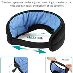 Wireless Sleep Eye Mask with Bluetooth Headphones Sleeping Headphones Soft Cotton Music Headsets Sleep Eye Shades Built-in Speakers Microphone Handsfree Adjustable Strap Washable for Women Men Gift