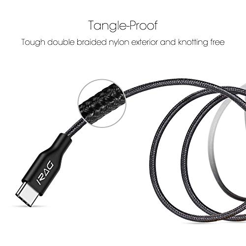 iRAG 2 Pack Charger Cable for Google Pixel 6/6 Pro/5a/5/4a 5G/4a/4/4XL/3a/3a XL/2/2XL/3/3XL - Braided 6FT USB Type C to A Fast Charging Cord