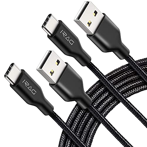 iRAG 2 Pack Charger Cable for Google Pixel 6/6 Pro/5a/5/4a 5G/4a/4/4XL/3a/3a XL/2/2XL/3/3XL - Braided 6FT USB Type C to A Fast Charging Cord