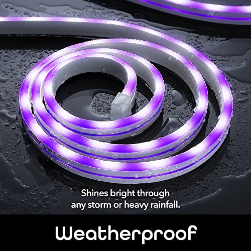 Geeni Prisma Neoflex Smart WiFi LED Strip Lights, Waterproof Color Changing RGB Silicone LED Light Strips for Bedroom and Outdoors with App Remote Control, Works with Alexa and Google Home, 16.4 ft