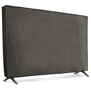 kwmobile dust cover for 55″ tv – fabric case tv protector for flat screen tvs – dark grey