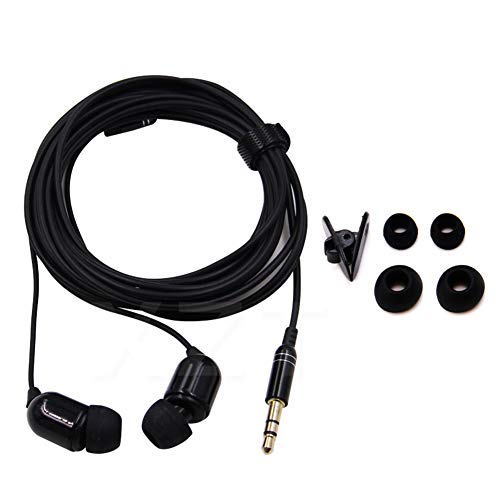 MOHALIKO Earbuds, Earbud Headphones with Microphone, 3-Meter 3.5mm Plug in-Ear Wired Earphone Broadcast Live Headset with/Without Mic Compatible with Various Mobile Phones Black Without Mic