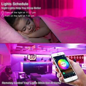 MagicLight 33ft RGB WiFi Strip Light, Smart APP Control Color Chaning Music LED Light Strip for Bedroom, Party, Living Room, Smart LED Rope Light Compatible with Alexa Google Assistant