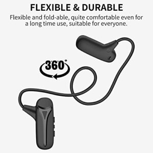 WESADN Bone Conduction Headphones Bluetooth Wireless Open Ear Headphones Build in Microphone Stereo Sport Workout Headset Earphones for Running Cycling Hiking Driving for iPhone Android F1 Black