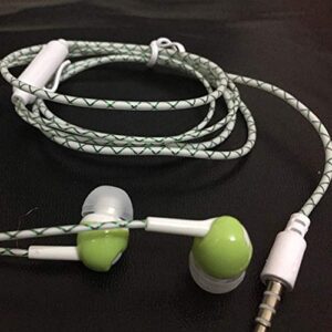 hudiemm0B Earphone, Glow in Dark Luminous 3.5mm Wired in-Ear Sport Earphone Music Headset with Mic Green