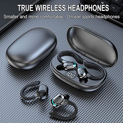 Sport Ear Hook Bluetooth Earphones with Microphones, HiFi Stereo Earbuds Waterproof Headsets with LED Display