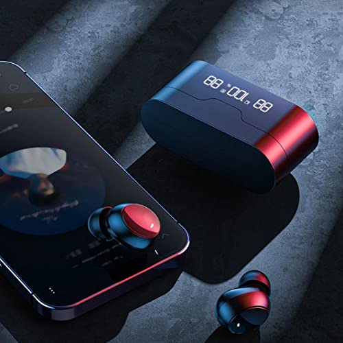 LED Power Digital Display Wireless Bluetooth Earbuds in Ear - Light-Weight Headphones - Built-in Microphone - HiFi Sound Quality Sound with Charging Case - Designed for Sports & Game