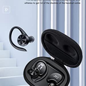 TWS Headphone Bluetooth 5.0 LED Digital Power Display Ear Hook Headset High Bass Sport Ear Hanging Earphone for iPhone Andriod Woven Design Earbuds