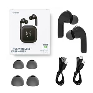 True Wireless Earbuds ENC Noise Cancelling TWS Bluetooth Earphones Deep Bass Hi-Fi Stereo Sound in-Ear Earphones with Mic Voice Assistant Touch Control 60ms Low Latency Headset for Work Gaming Sport