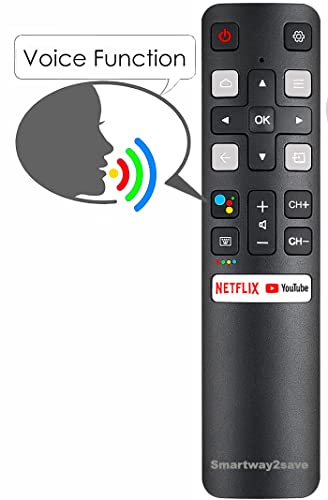 New RC802V Voice Command Smart Remote Compatible for All Android 4K UHD TCL Smart Televisions.