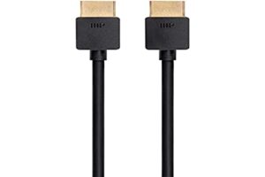 monoprice ultra 8k high speed hdmi cable – 1 feet – black, 48gbps, 8k@60hz, dynamic hdr, earc, supports 3d video and multiview video – ultra slim series (139475)