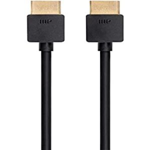 Monoprice Ultra 8K High Speed HDMI Cable - 1 Feet - Black, 48Gbps, 8K@60Hz, Dynamic HDR, eARC, Supports 3D Video and Multiview Video - Ultra Slim Series (139475)