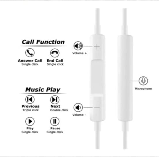 Fjwvner Earbuds Headphones for iPhone 13/13Pro/12/12 Mini/12 Pro Max/11/11Pro in Ear Earphones, Microphone Stereo NoiseIsolating Earphones Compatible with iPhone 7/8/8 Plus/X/XS/XR/XS Max/iPad