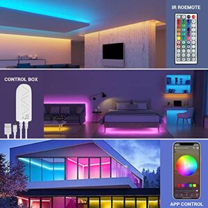 CT CAPETRONIX Neon LED Strip Lights, 16.4ft/5m Graphic Flexible IP65 Waterproof Rope Light, 16 Million Colors Works with Alexa Google Assistant APP Control with Remote DC Power Supply for Wall Window