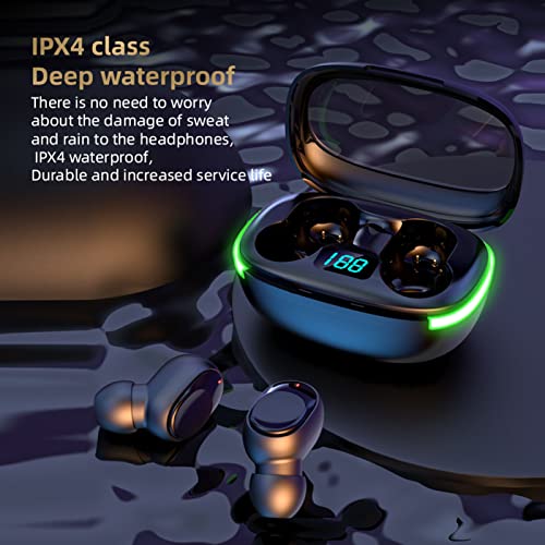 Acogedor Wireless Earbuds, IPX4 Waterproof Stereo Headphones with LED Display and Wireless Charging Case for Sport Work, in Ear Headphones