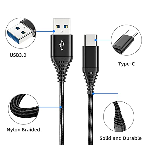 USB Type C Charger Cable 6FT+10FT,3A Fast Charge Charging Cord for Moto G Power 2022 2021 2020/G Stylus 5G,G Fast,G Play,G7 Play,Motorola One 5G Ace/Fusion+/Edge Plus,Z4 Z3,G100,LG K92 K51 Q70 Velvet