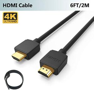 foinnex hdmi 1.4 cable, 6.6ft thin hdmi cord, 4k@30hz high speed hdmi wire compatible with pc, nintendo switch, xbox, ps, dvd player to tv, monitor and projector