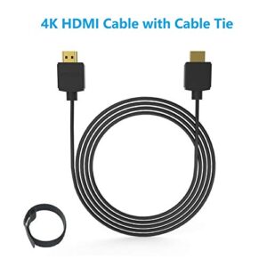 FOINNEX HDMI 1.4 Cable, 6.6FT Thin HDMI Cord, 4K@30HZ High Speed HDMI Wire Compatible with PC, Nintendo Switch, Xbox, PS, DVD Player to TV, Monitor and Projector