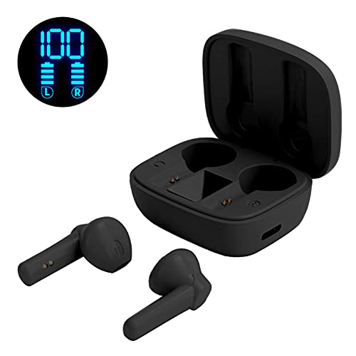 Xiuganpo Wireless Earbuds Bluetooth 5.0 Waterproof Headphones, in-Ear Earbuds Auto-Pair with LED Digital Display Wireless Charging Case, Smart Touch Control Earphones for Sports(1)