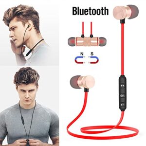 Mllkcao Bluetooth Headphones M9 Bluetooth 4.2 Earphones Summer Sports Sweat-Proof Wireless Bluetooth Earbuds Ear-Hook Headset, Red