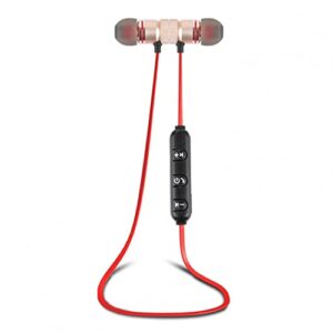 Mllkcao Bluetooth Headphones M9 Bluetooth 4.2 Earphones Summer Sports Sweat-Proof Wireless Bluetooth Earbuds Ear-Hook Headset, Red