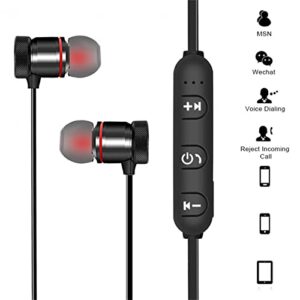 Mllkcao Bluetooth Headphones M9 Bluetooth 4.2 Earphones Summer Sports Sweat-Proof Wireless Bluetooth Earbuds Ear-Hook Headset, Red