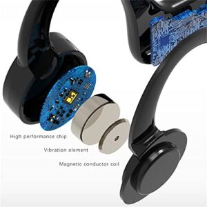 LADIGASU Wireless Bluetooth Headset Osteoconductive Headset Ear Hook Sports Headset Business Headset Lightweight Noise Reduction Bluetooth 5.2 Earphone
