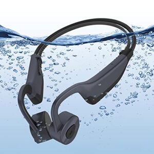 essonio bone conduction headphones swimming headphones ipx8 waterproof with microphones 16g memory for pool use sports