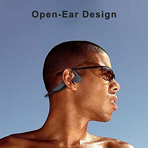 ESSONIO Bone Conduction Headphones Swimming Headphones IPX8 Waterproof with Microphones 16G Memory for Pool use Sports