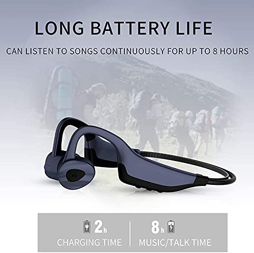 ESSONIO Bone Conduction Headphones Swimming Headphones IPX8 Waterproof with Microphones 16G Memory for Pool use Sports