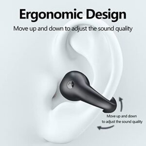 Gosuguu Earclip Universal Comfortable Wireless Bluetooth Headset- Digital Display Finger Control HiFi Sound for Sports Open Ear Headset