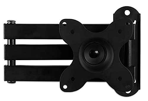 Mount-It! Small TV Monitor Wall Mount Arm | VESA Wall Mount Bracket | Fits 19 20 21 22 23 24 25 26 27 Inch Display Screens | 75 100 VESA and RV Compatible | Tilts and Swivels | Holds up to 40 Pounds