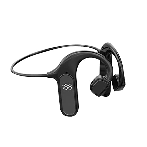 Nsxcdh Bone-Conduction Headphones, Wireless Bluetooth 5.2 Open-Ear Bluetooth Sport Headset Sweat Resistant Stereo Earbuds Wireless Earphone Built-in Mic for Sports, Running