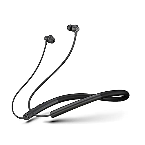 ESSONIO Bluetooth Headphones Wireless Bluetooth Neckband Headphones Neckband Bluetooth Earbuds Headset Noise Cancelling with Microphone Magnetic(in-Ear-Black)