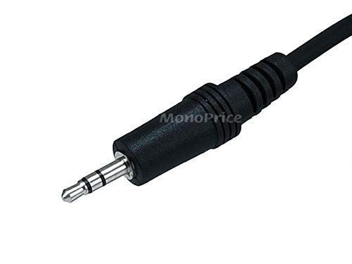 Monoprice Stereo Extension Cable - 12 Feet - Black | 3.5mm Plug/Jack Male/Female