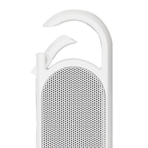 Acoustic Research – Model- ARTWS30, Duo Wireless Speaker and Earbuds – All-in-One Bluetooth Speaker, Earbuds and Charging Case, Hands-Free Calling, Built-in Travel Clip, Portable, Rechargeable – White