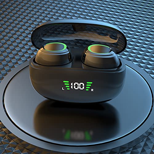 Lovskoo Wireless Earbuds, Bluetooth Earbuds 5.3 Headphones with Smart Noise Cancelling, 18D Premium Sound Wireless Earphones for Sports, in Ear Bluetooth with Built-in Mic Cool Stuff (Black)