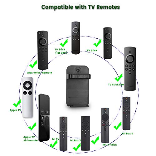 TV Remote Holder Replacement for Amazon Fire TV Stick Lite/TV Stick 4K / 1st and 2nd Gen TV Stick/TV Cube/Alexa Dot Voice/Apple TV/Siri Remote Small for Bed 2-Pack