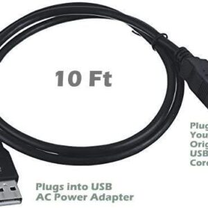 ienza 10ft USB Power Extension Cable Cord Wire Compatible with Roku, Fire TV, Chromecast, WyzeCam, Arlo, Wireless USB Receivers, Webcams, Video Cameras, Headphones, Computer Accessories & More