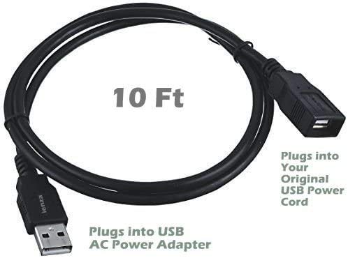 ienza 10ft USB Power Extension Cable Cord Wire Compatible with Roku, Fire TV, Chromecast, WyzeCam, Arlo, Wireless USB Receivers, Webcams, Video Cameras, Headphones, Computer Accessories & More