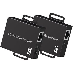 cmstedcd hdmi extender over cat5e/6 200ft hdmi over ethernet adapter converter hdmi repeater balun transmitter receiver power over cat support full 1080p 3d poc hdcp edid copy from displays
