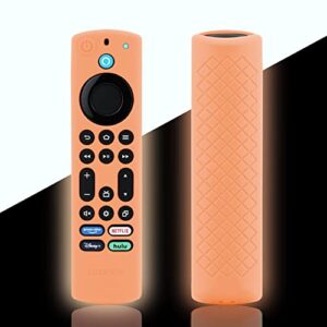 ct-rc1us-21 remote cover replacement for toshiba and insignia ns-rcfna-21 tv remote controller, orange silicone protective case skin sleeve glow in dark – lefxmophy