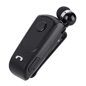 Fineblue F920 Retractable Bluetooth Earphone Business Lavalier Earphone Sports Bluetooth Headset Voice Prompts Call Vibration Bluetooth V4.1 Anti-Lost Function(Black)