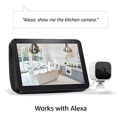 Certified Refurbished Blink Mini – Compact indoor plug-in smart security camera, 1080 HD video, night vision, motion detection, two-way audio, Works with Alexa – 2 cameras