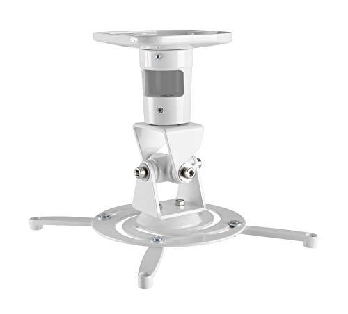 AMER Projector Mount - Ceiling Bracket LCD DLP Tilt 360° Swivel 30lbs (White)